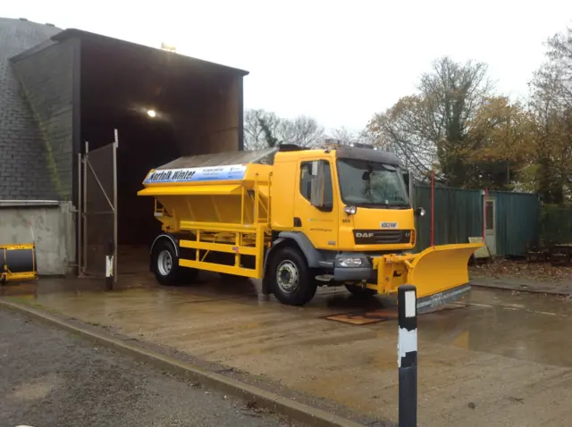 Gritter at depot