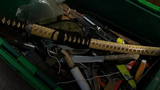 Weapons handed in to Guernsey Police during amnesty