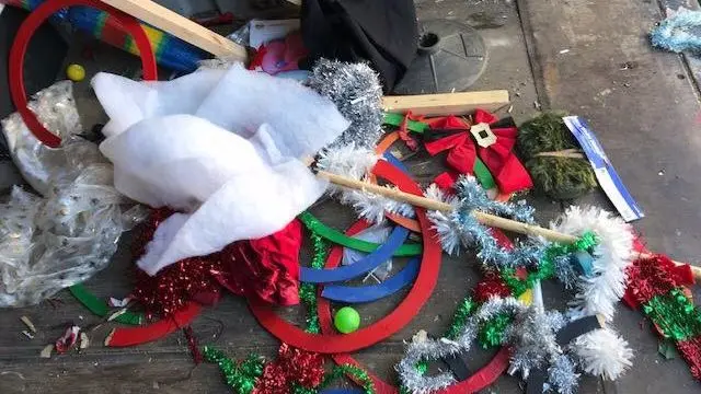 Christmas decorations damaged and stolen in Castle Vale, Birmingham