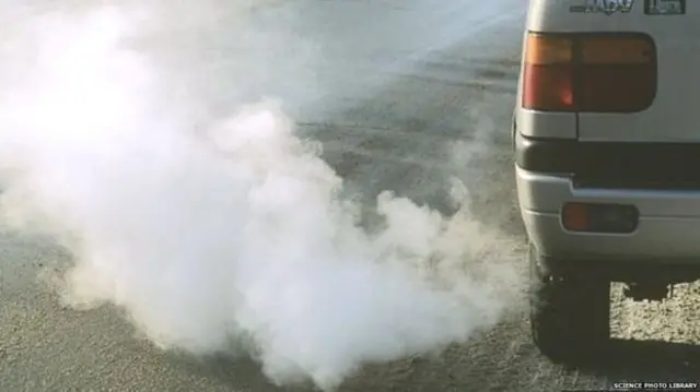 Car with smoke