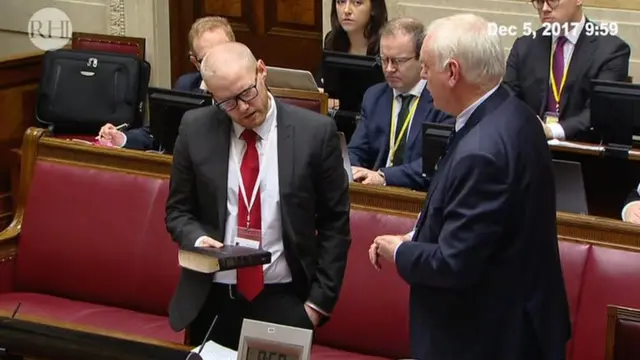 Peter Hutchinson is sworn in