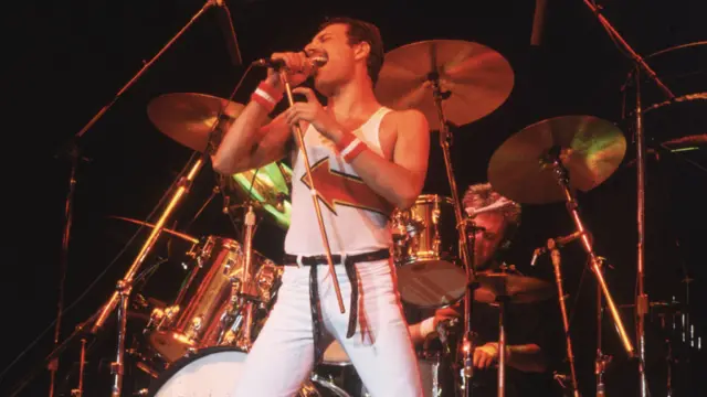 Freddie Mercury and Roger Taylor of Queen