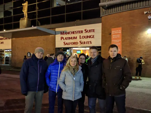 Russian CSKA fans at Old Trafford