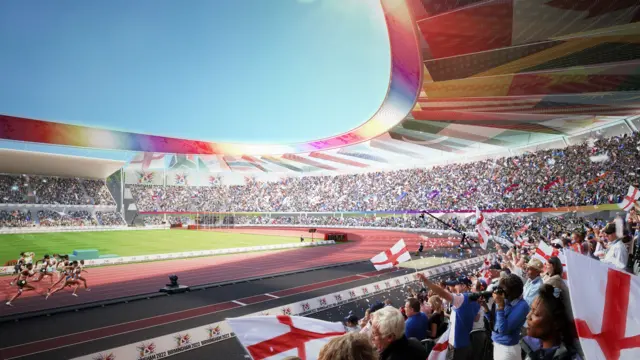 Artist's impression of the Alexander Stadium