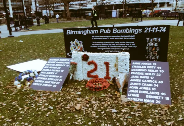 Memorial for Birmingham pub bombings