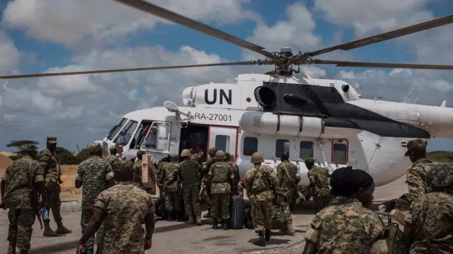 Ugandan soldiers in Barawe, Somalia - 2016