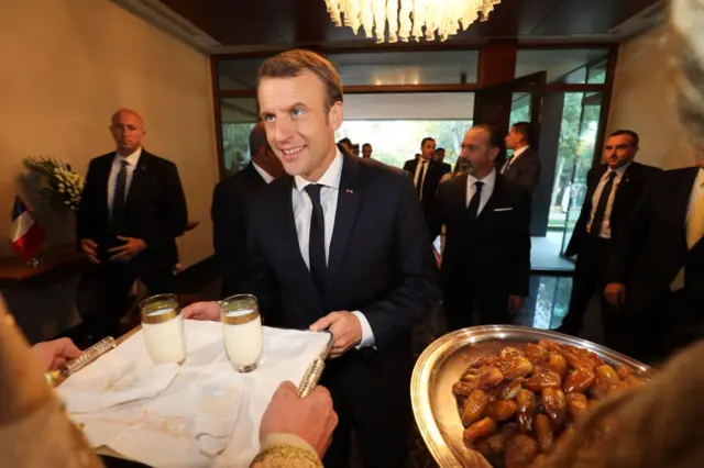 Macron is currently on a tour of North African countries