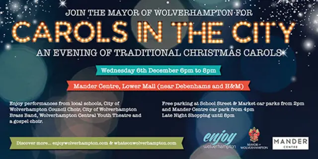 Flyer for Carols in the City