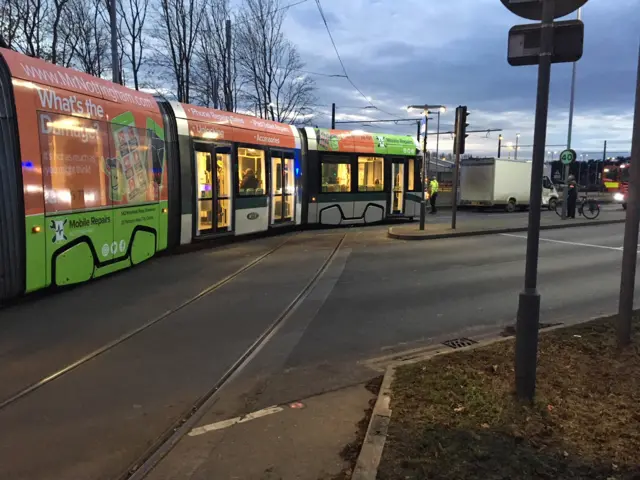 tram derailed