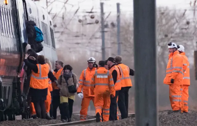 Train passengers