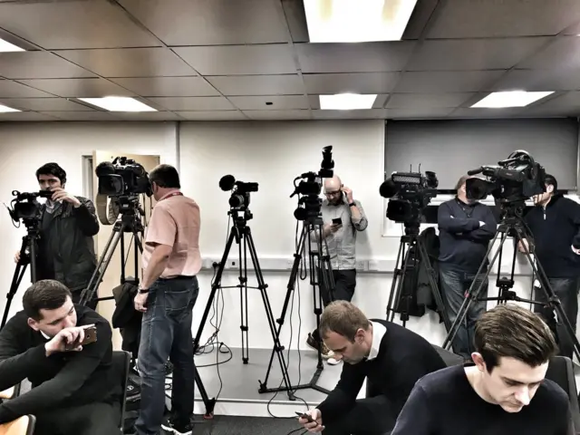 Media at press conference