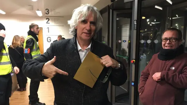 Phil Redmond with envelope