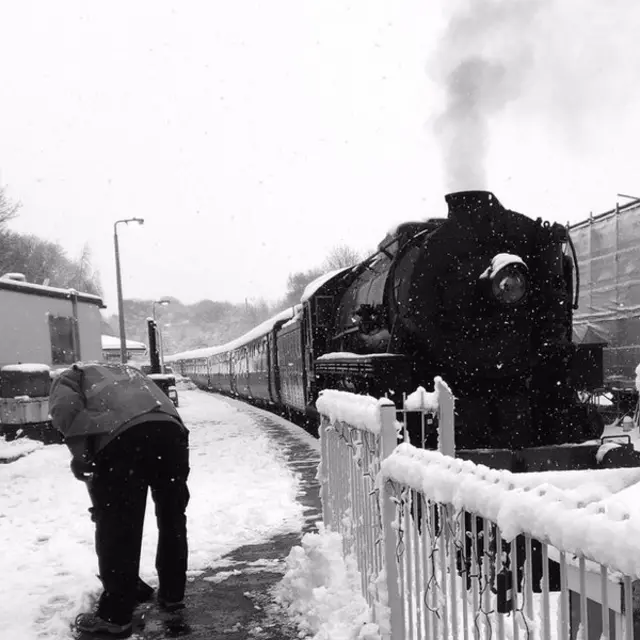 Snow at Telford Steam Railway