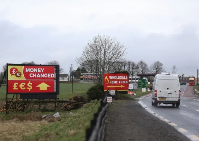 Van near the border between Northern Ireland and the Republic of Ireland