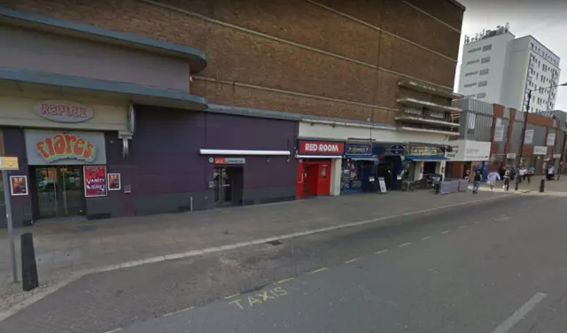 Taxi rank in Broadway, Peterborough