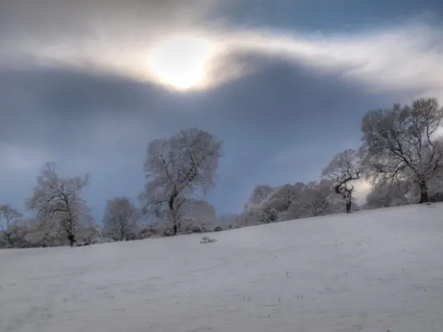 Snow in Chirk Bank, Shropshire