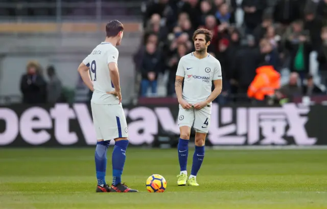 Alvaro Morata and Cesc Fabregas