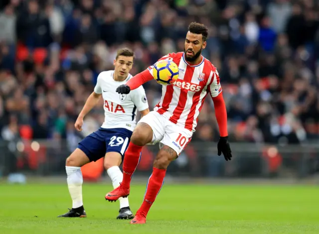 Stoke City's Choupo-Moting in action