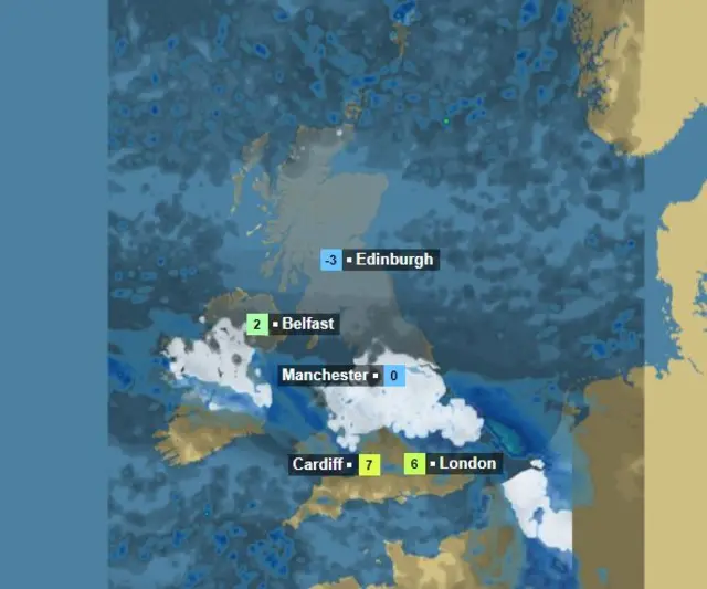 Weather forecast for Sunday