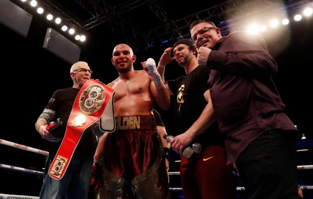 Caleb Truax celebrates