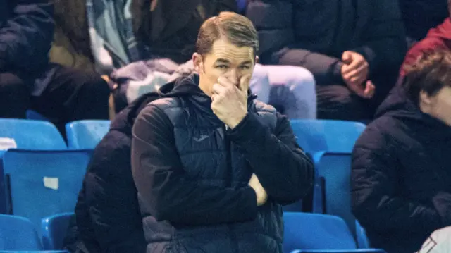 Partick Thistle manager Alan Archibald can hardly watch