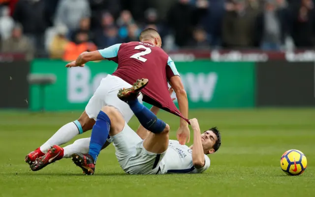 Winstone Reid and Alvaro Morata