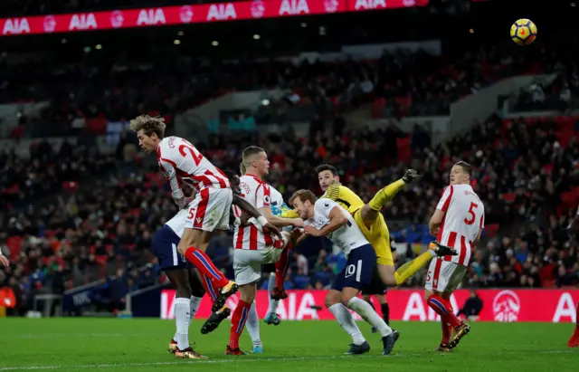 Shawcross scores Stoke's first goal