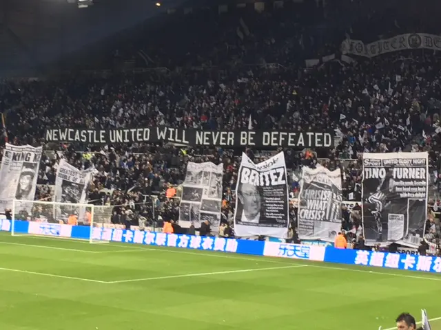 Newcastle United flags at St James' Park