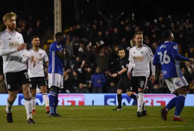 Jeremie Boga misses a penalty for Birmingham against Fulham