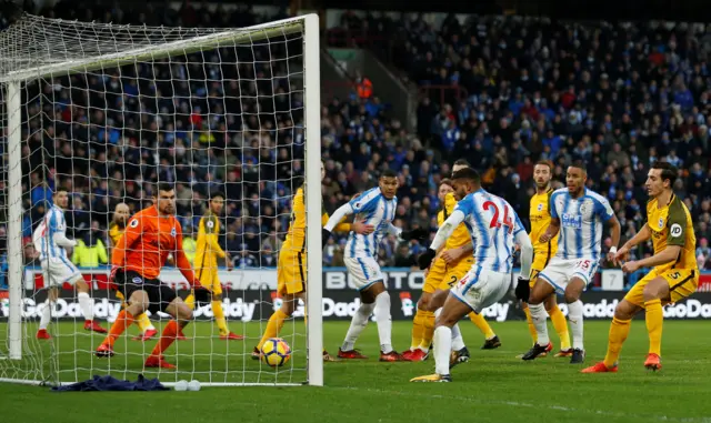 Steve Mounie scores for Huddersfield