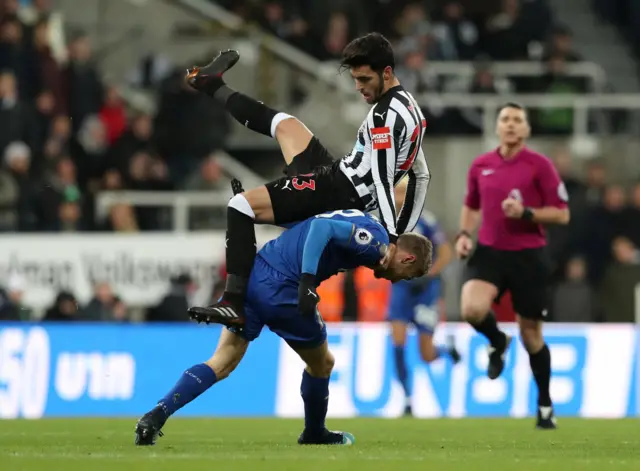 Mikel Merino and Jamie Vardy