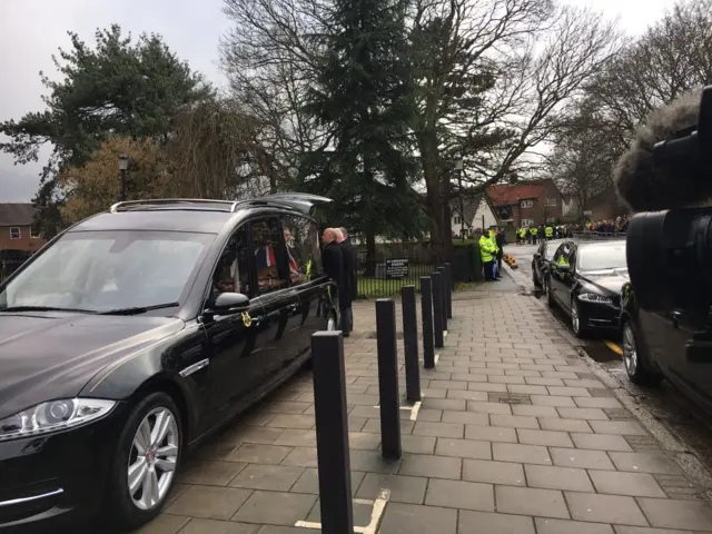 Funeral cortege at Graham Taylor's funeral