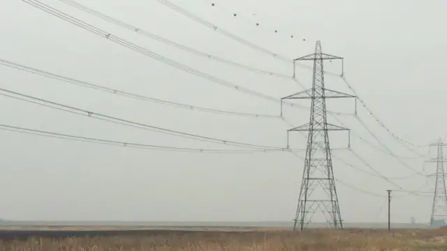 Power lines near Welney