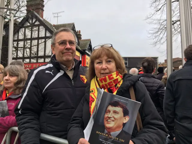 Fans outside Graham Taylor's funeral