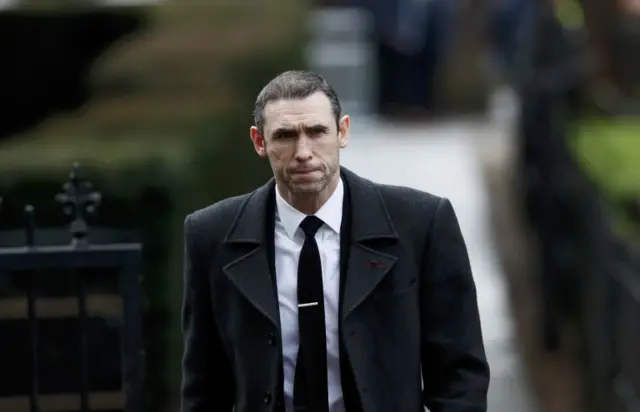 Former England player Martin Keown attends the funeral of Graham Taylor