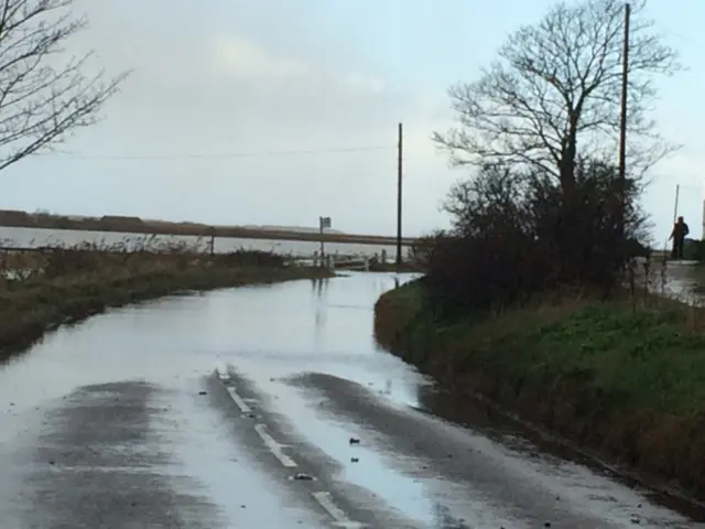 Flooded road