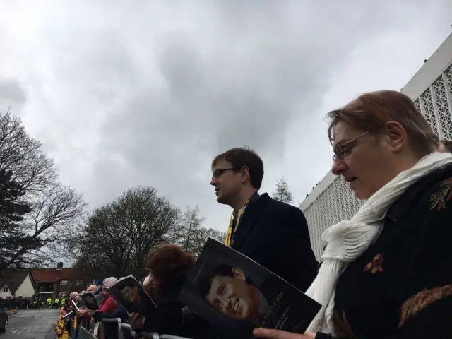 Crowds outside Graham Taylor's funeral