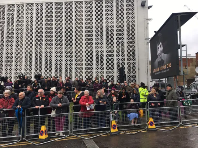 Fans arrive ahead of Graham Taylor's funeral