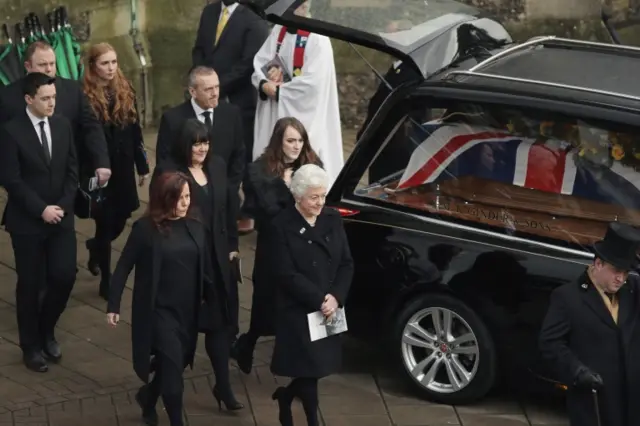 Family at Graham Taylor's funeral