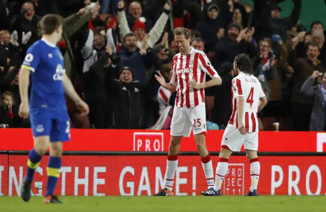 Peter Crouch celebrates