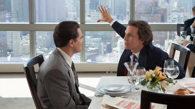 Leonardo Dicaprio, Matthew McConaughey in the Wold of Wall Street