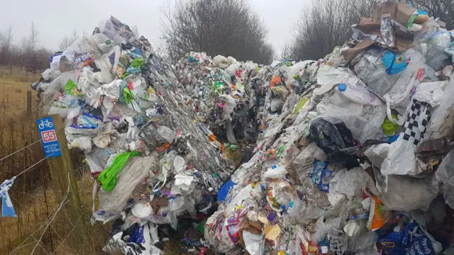 Fly-tipped waste