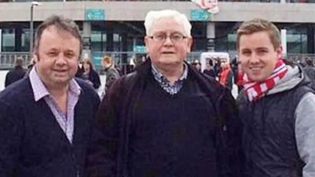 (L-R) Adrian Evans, Charles Evans and Joel Richards