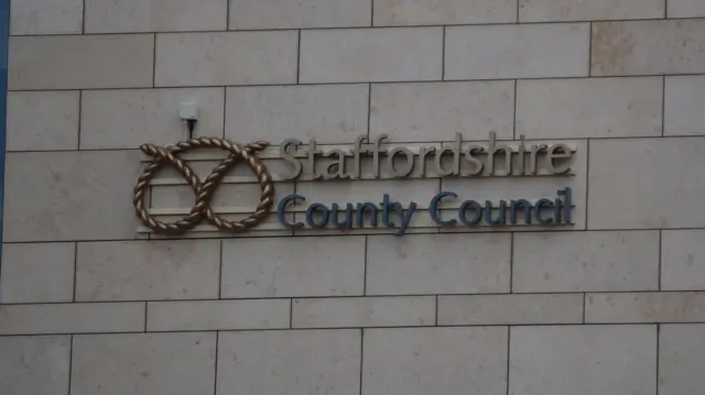 Staffordshire County Council sign