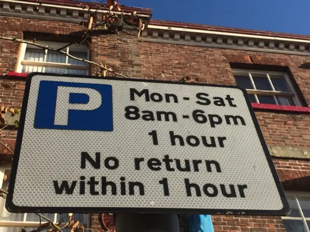 Parking sign