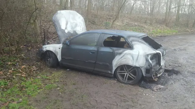 The car after fire