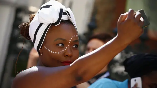 A woman taking a selfie in South Africa