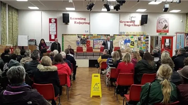 Residents at meeting