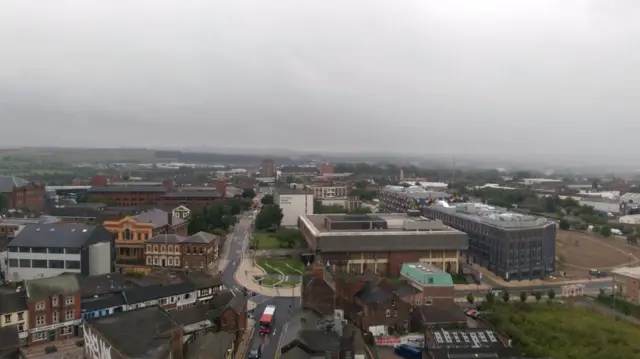 The centre of Stoke-on-Trent from the BT building