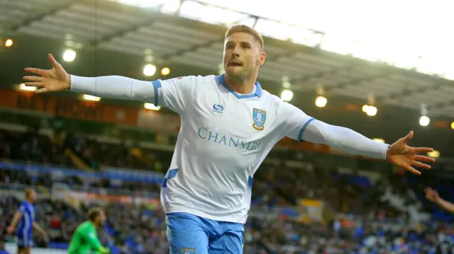 Gary Hooper celebrates scoring against Birmingham